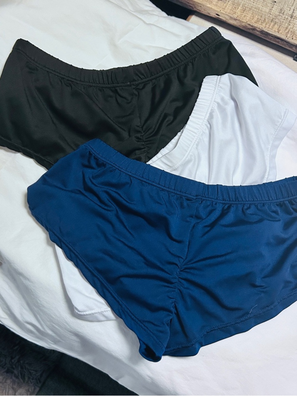 🔥🔥🔥 3-Pack Scrunch Butt Booty Shorts - Navy Blue, Black, Bright Ass White